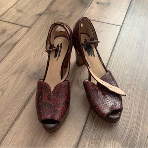 kate spade red skin heels